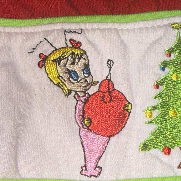 Boutique Grinch & Cindy Lou Who Christmas Romper 12–18M | One Piece Snaps | GUC - Picture 3 of 10